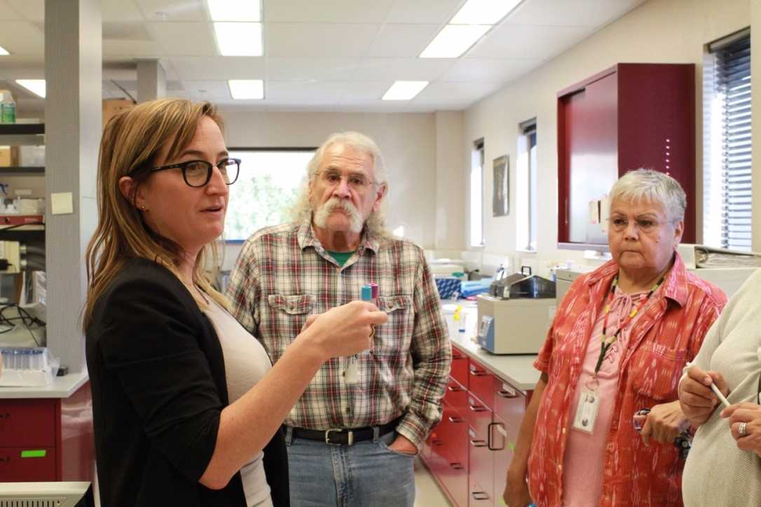 Woodahl in Lab with CPAC members