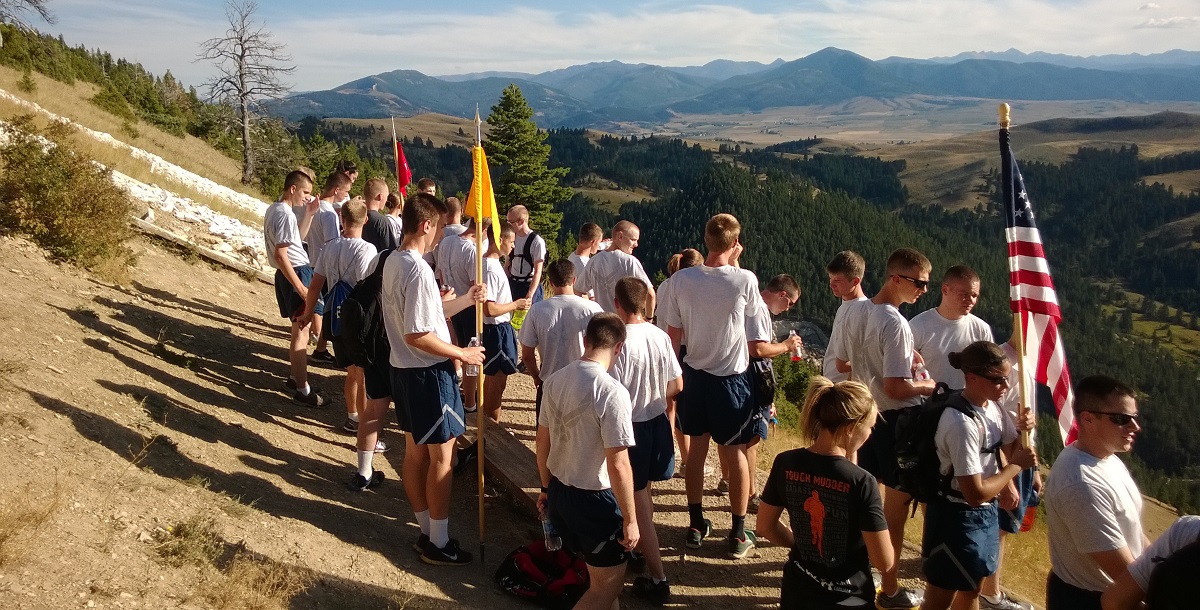 Cadets Hike the M in Bozeman Cadets Hike the M in Bozeman