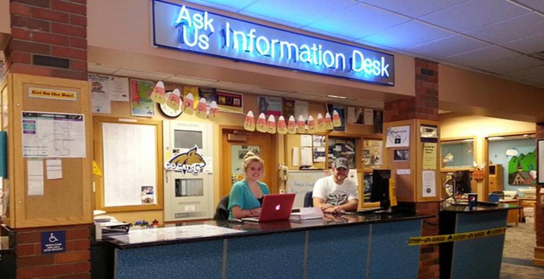 Ask Us Information Desk banner image.