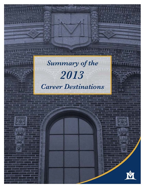 Cover of 2013 Career Destinations pamphlet