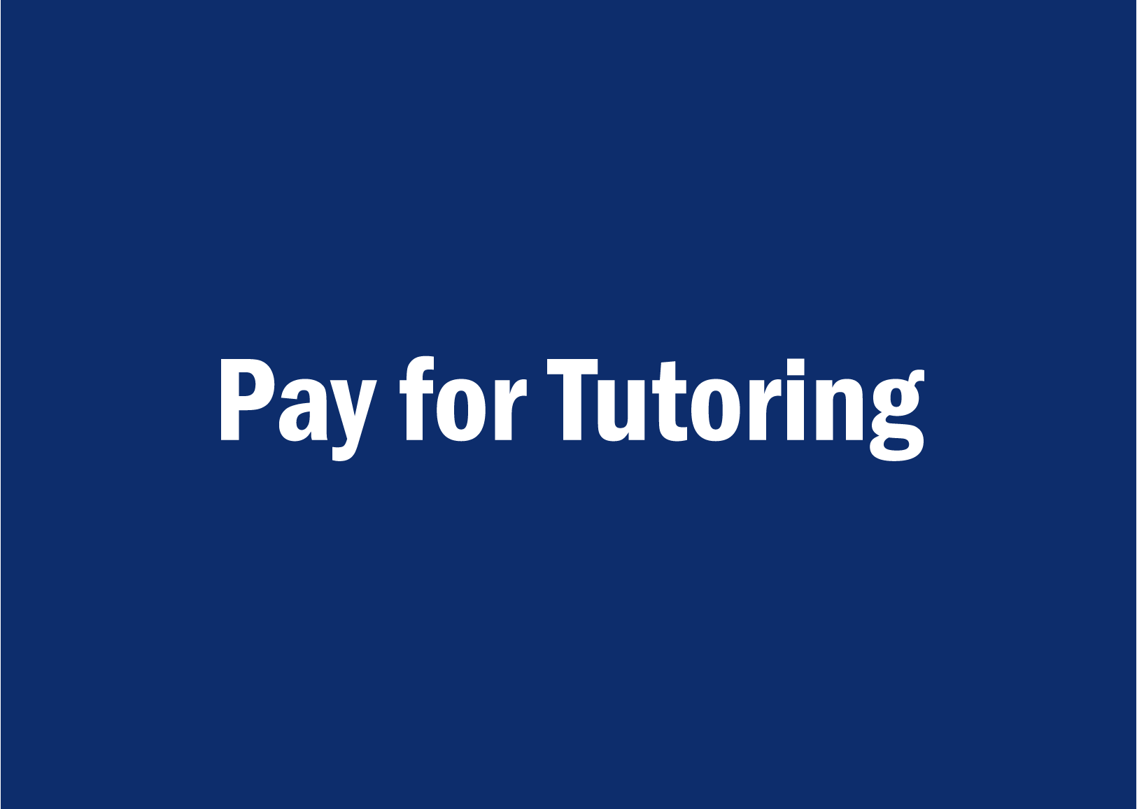 pay for tutoring