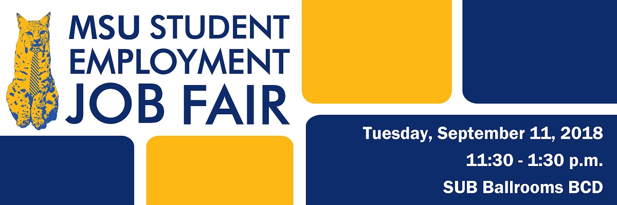 2018 Fall Student Employment Job Fair Banner