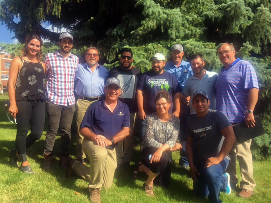 A group of brewers from Mexico joined Jamie Sherman to tour the MSU Malt Quality Lab and learn about Montana barley production