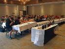 The breeding program presented to the MTBA about our Heirloom trial which incorporates ~150 ancient lines from all over the world to see if there are unique flavors - here the group got to try 5 worts from diversely flavored varieties