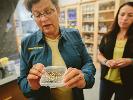 Jamie explains hulless barley in a lab tour