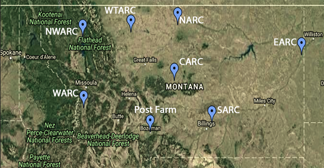 Montana Ag Experiment station map