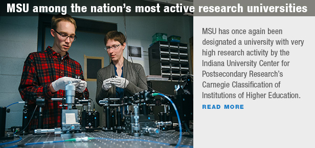 MSU among the nation's most active research