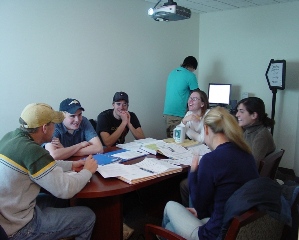Students in Bracken Conference Room