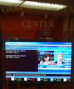 Live Feed Monitor in Reid Hall