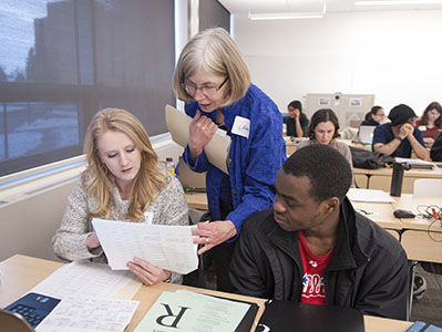 Professor of Accounting assists students as a part of the Volunteer Income Tax Assistance (VITA) program