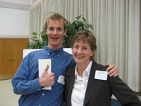 Student awarded scholarship at scholarship dinner