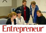 Students at work in the Entrepreneur Center