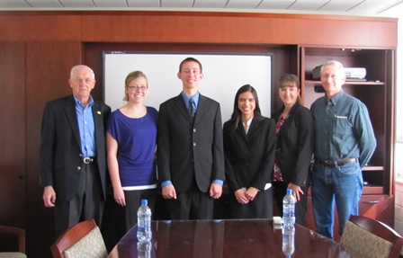 Photo of a student team and their clients who participated in the consulting courses