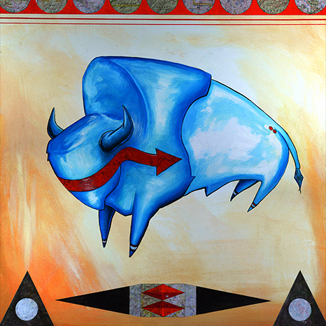 Buffalo painting by Louis Still Smoking