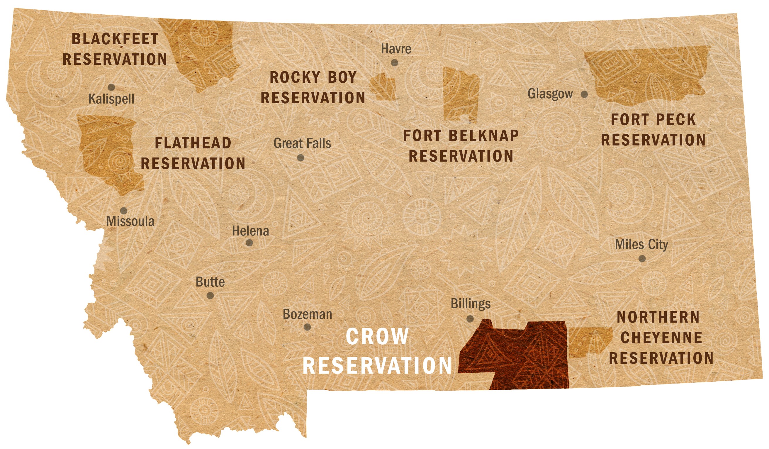 Crow Reservation Map