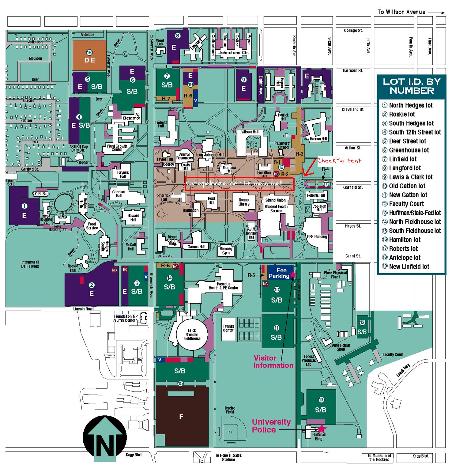 Campus Map University Of Montana - Map