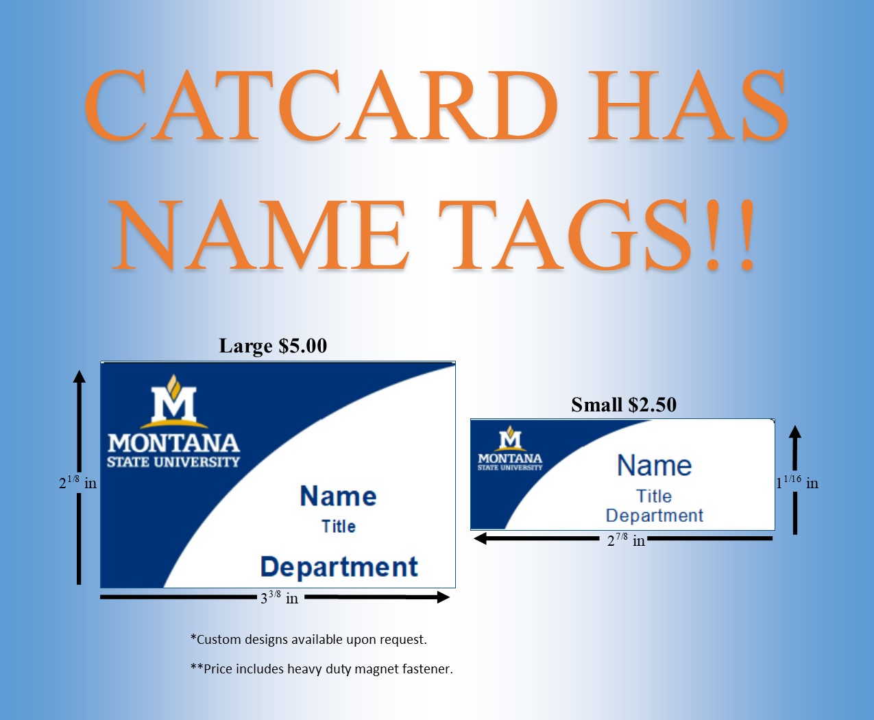 CatCard Nametag Options