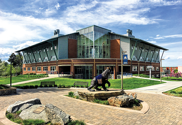 Outside of the Chemistry and Biochemistry Building on MSU Campus