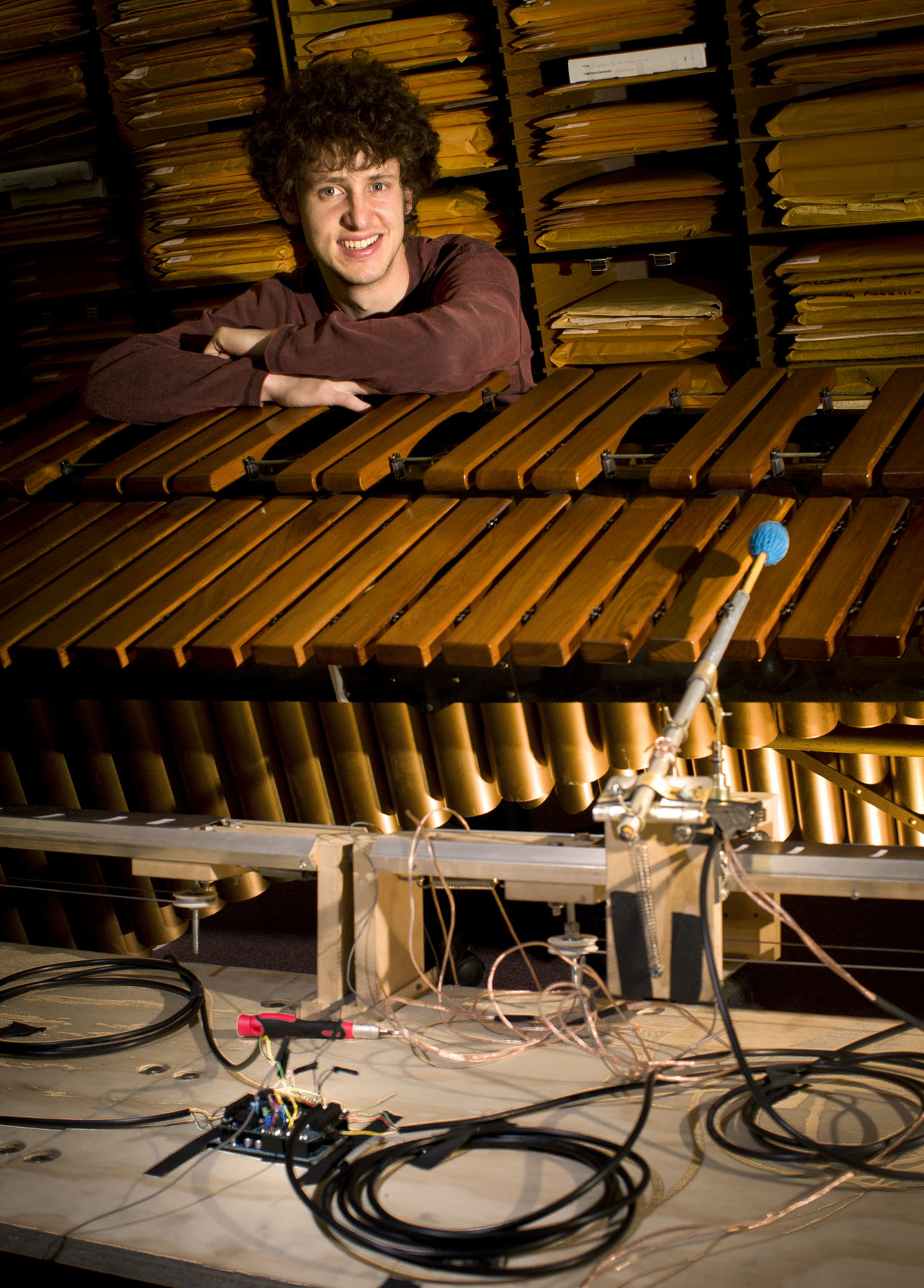 Student builds marimba playing robot for senior project