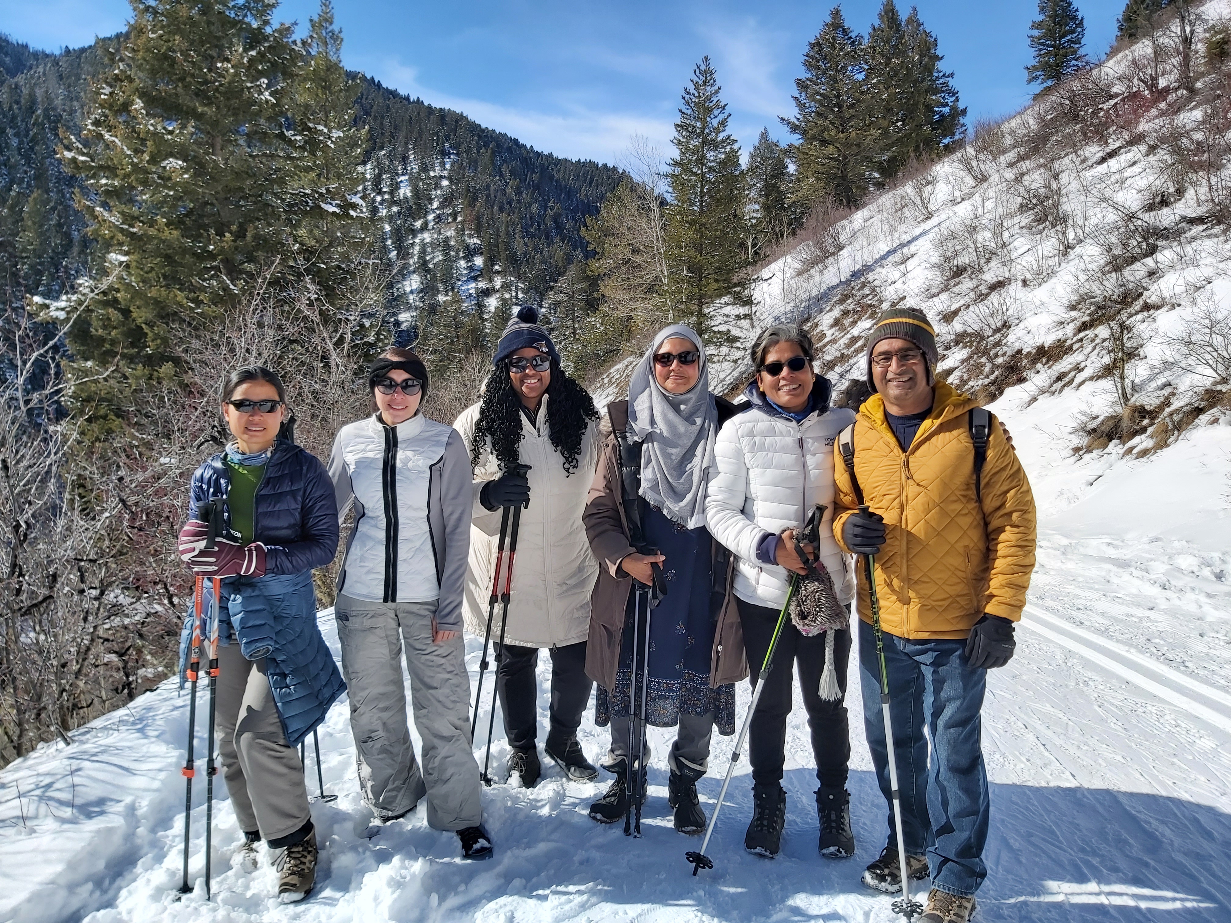 GATHER snowshoeing event