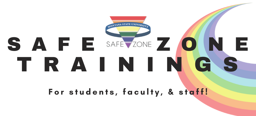 Image: Safe Zone Tainings for students, faculty, and staff!