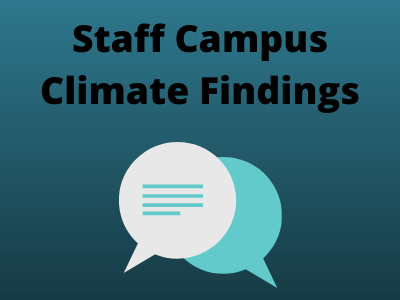 Staff campus climate findings - green background