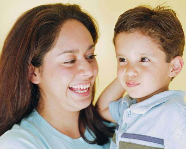 Mother with Son (Laughing)