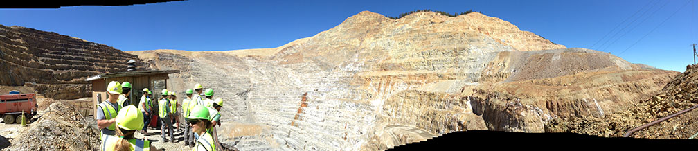 Panorame of Golden Sunlight mine pit