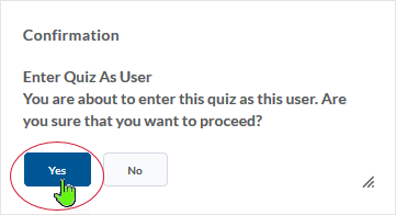 D2L 20.19.6 screenshot - Go to Submit Quiz button