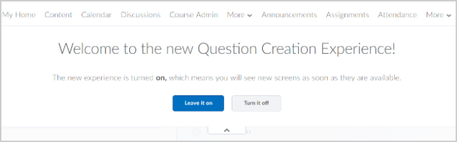 D2L created screenshot - editing question and preview screen