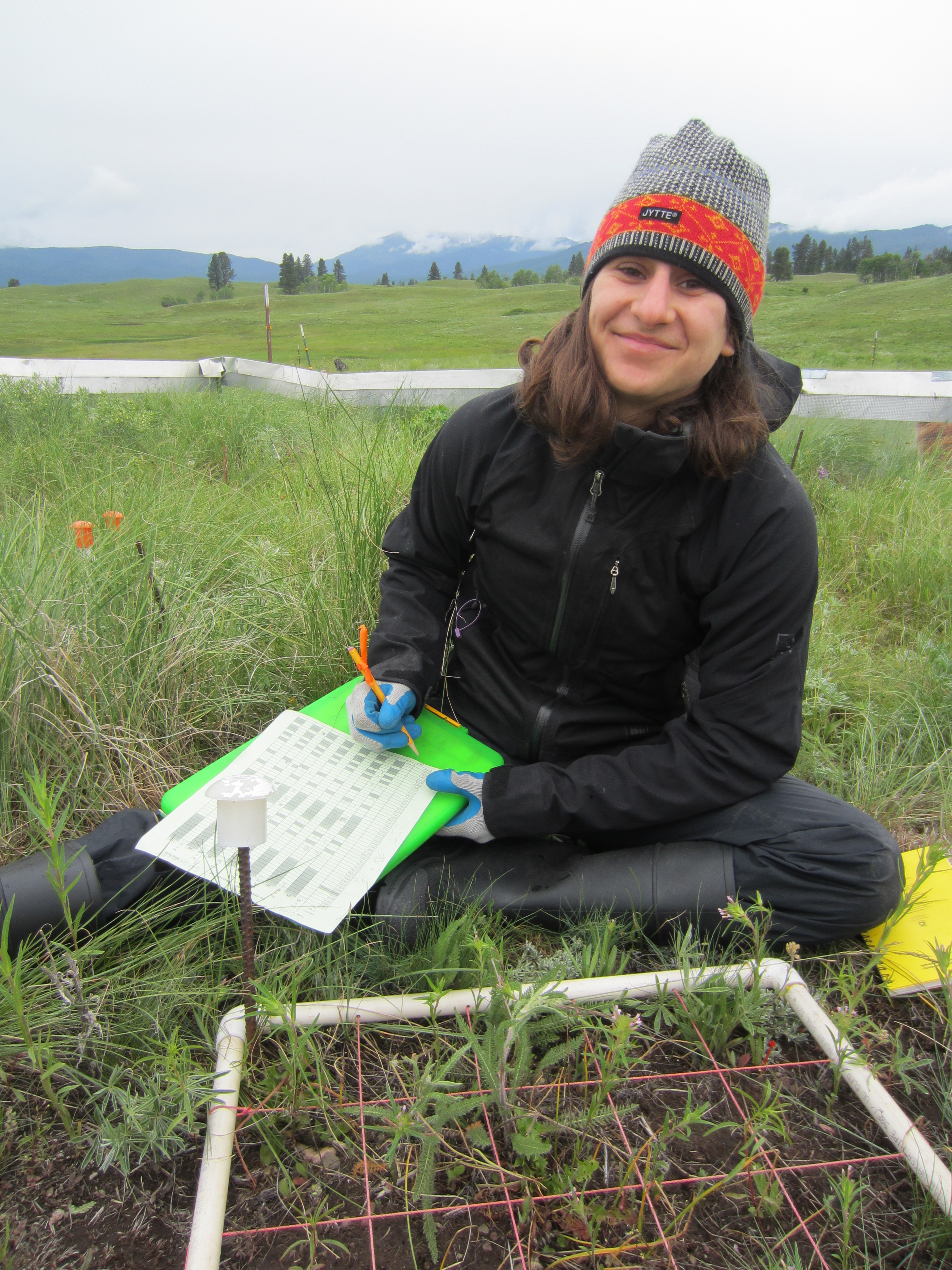 Claire Qubain doing field work