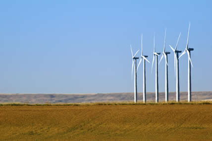 Wind turbines in Montana