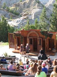 Outdoor performance of a Shakespeare play