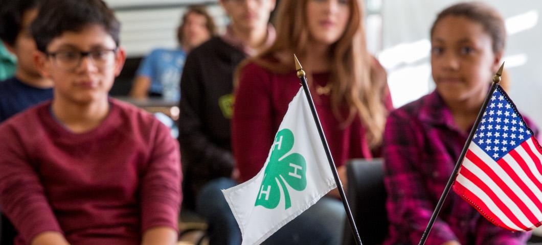 Youth at 4-H meeting