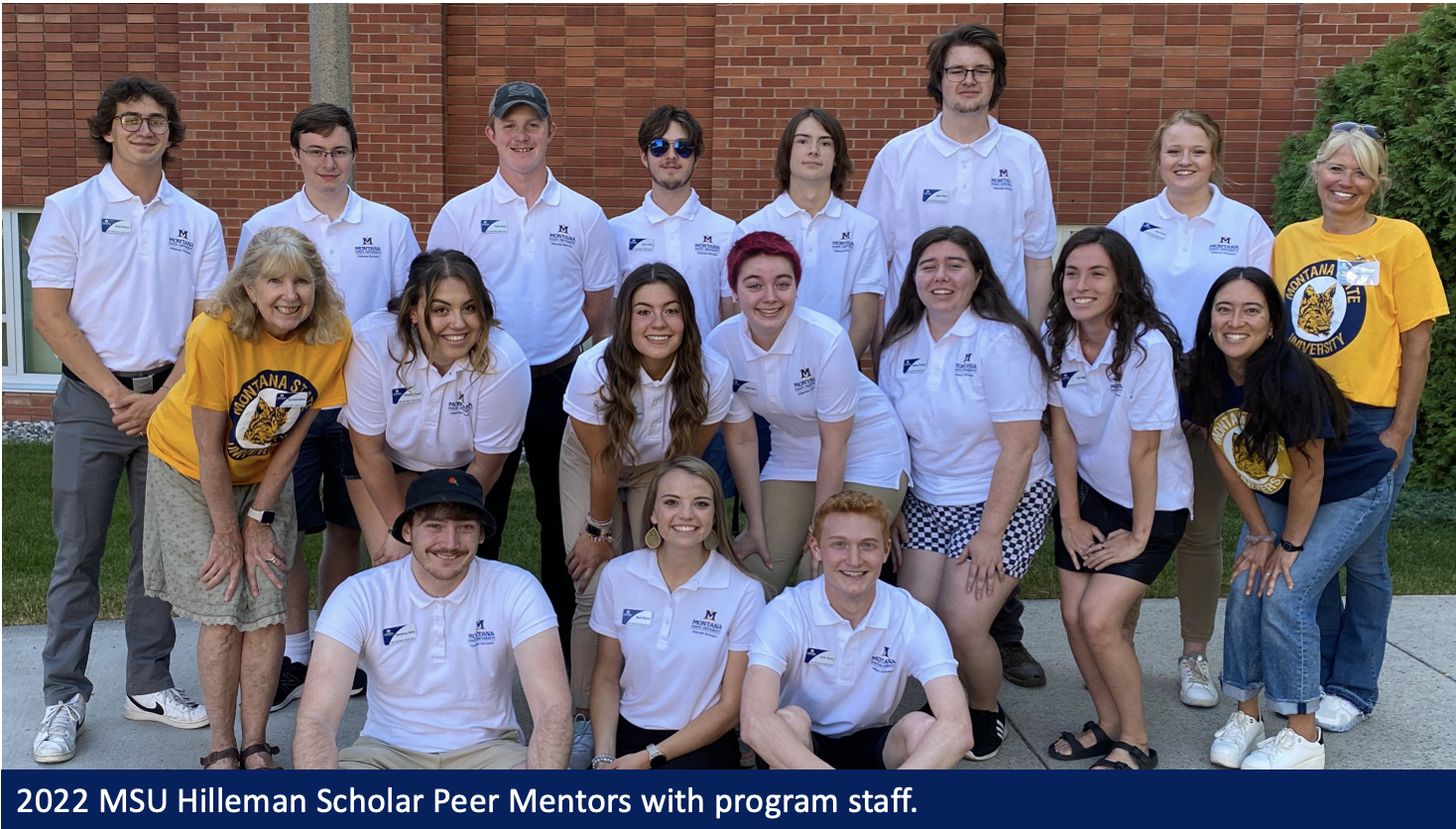 2022 MSU Hilleman Scholar Peer Mentors with program staff.