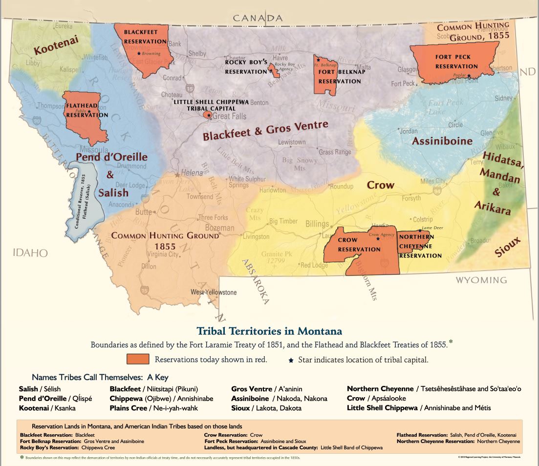 Tribal Territories In Montana Indian Education For All Montana