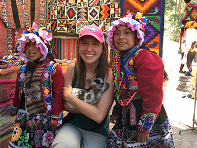 Student studying abroad in Peru