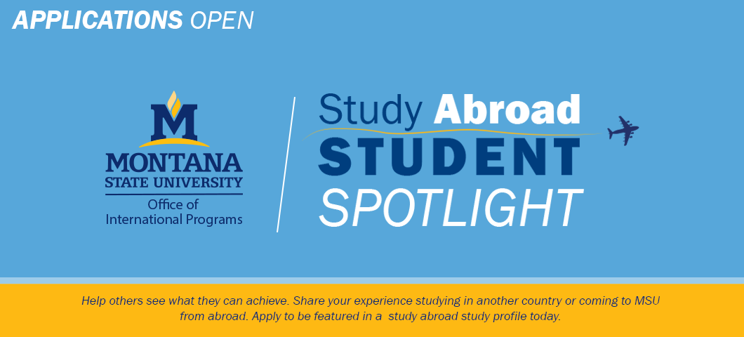 Help others see what they can achieve. Apply today to be featured as a study abroad spotlight student.