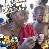 003 Hawa Coulibaly, Leader of the Women's Association of Sanambele, crotcheing item for sale