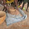 039 - Awa Diarra prepares sorghum couscous (locally known as tow/toe) for dinner