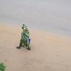 048 - Very colorful West African woman's dress