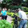 061 - Eric Chaikin sets up to film Janelle's daily interview of her Malian cultural experiences