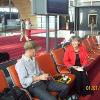 Eric Chaikin, professional videographer, and Dr. Florence Dunkel in Charles de Gaulle Airport, Paris