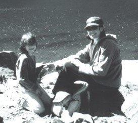 Bridget camping with her family