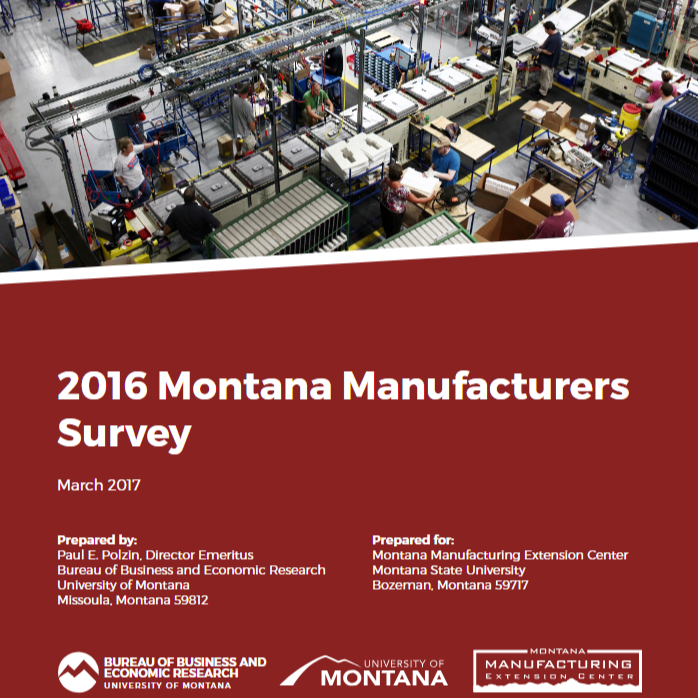 Report Cover 2016 Montana Manufacturers Survey