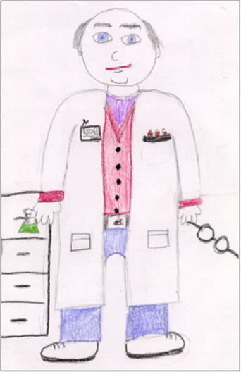 Drawing of Scientist