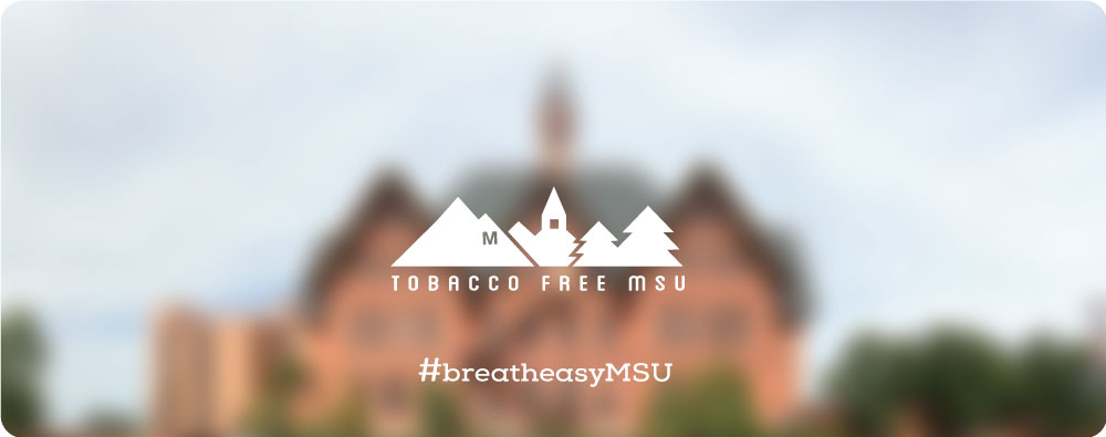 Montana Hall and Tobacco Free MSU Logo