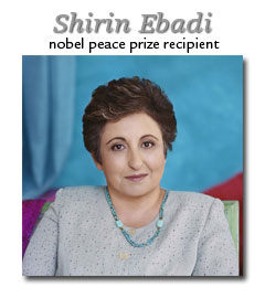 Nobel Peace Prize recipient Shirin Ebadi