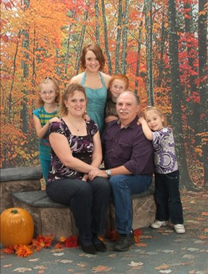 MSU nursing student Leslie Henderson is pictured here with her husband and children.