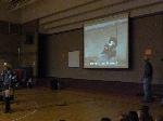Video presentation in school gym